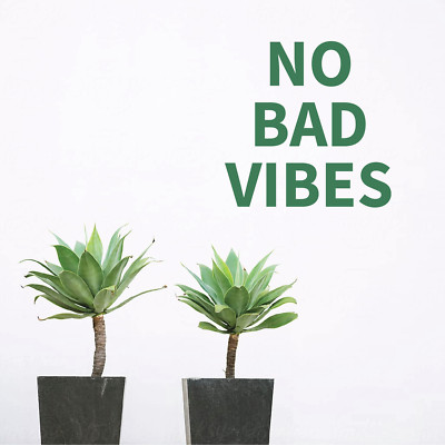 NO BAD VIBES - Zitat abnehmbare Vinyl-Wandtattoo Aufkleber Wohndeko Kunst