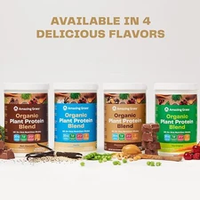 Optimum Nutrition - Organic Vegan Plant-Based Protein Powder- CHOOSE FLAVOR