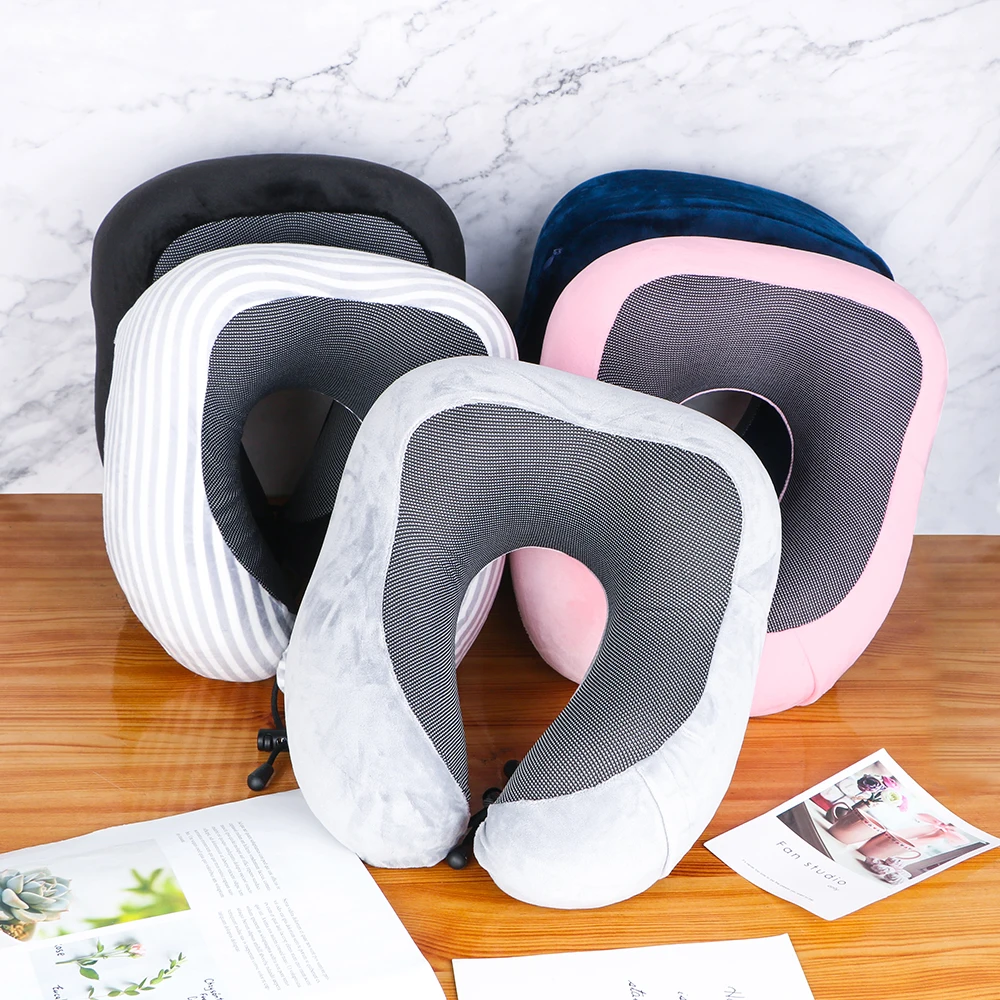 Ultra-Soft U-Shaped Memory Foam Travel Pillow for Neck Support
