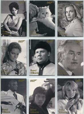 James Bond Mission Logs Complete Bond Villains Chase Card Set F71-81
