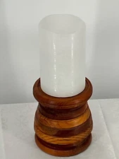 Handcrafted Wooden Candle Holder Candle not included