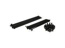 Set: Speichen 164/217 mit Nippel M4 in Schwarz, Nabe hinten Ø180mm - für AWO Tou
