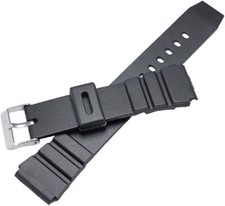 22mm Black Diver Rubber Watch Band Strap fits CASIO AMW-320 AMW-330 AD-520 MD