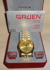 Gruen Gold Plated Presidential Vintage Men's Watch 36mm NEW OLD STOCK