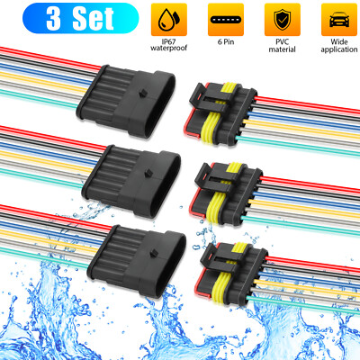 Kit De 10 Connecteurs électriques étanches 2 Broches - Mâle/femelle Pour Câblage Auto, Bateau, Camping-car