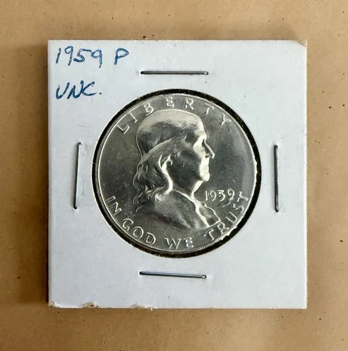 Franklin Half Dollar 1959 Philadelphia Business Silver Uncirculated 50C