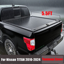 5.5ft Retractable Truck Bed Tonneau Cover Aluminum For Nissan Titan 2016-2024
