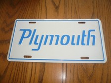 Vanity Plymouth Embossed Metal Car Plate Vanity Plymouth Embossed Metal Car Plate