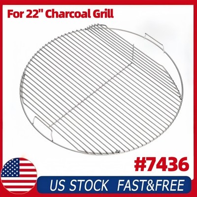7436 Hinged Grill Grate 21.5 for Weber 22 Charcoal Kettle Master Touch Performer