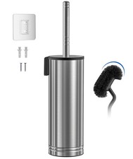 Toilet Brush and Holder Set: Stainless for New Bathroom Essentials