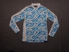 J. Lindeberg 1/4 Zip August Medium Blue White Long Sleeve