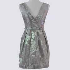 ASOS Women's Cocktail Dress Mini Gray & Metallic Size 2