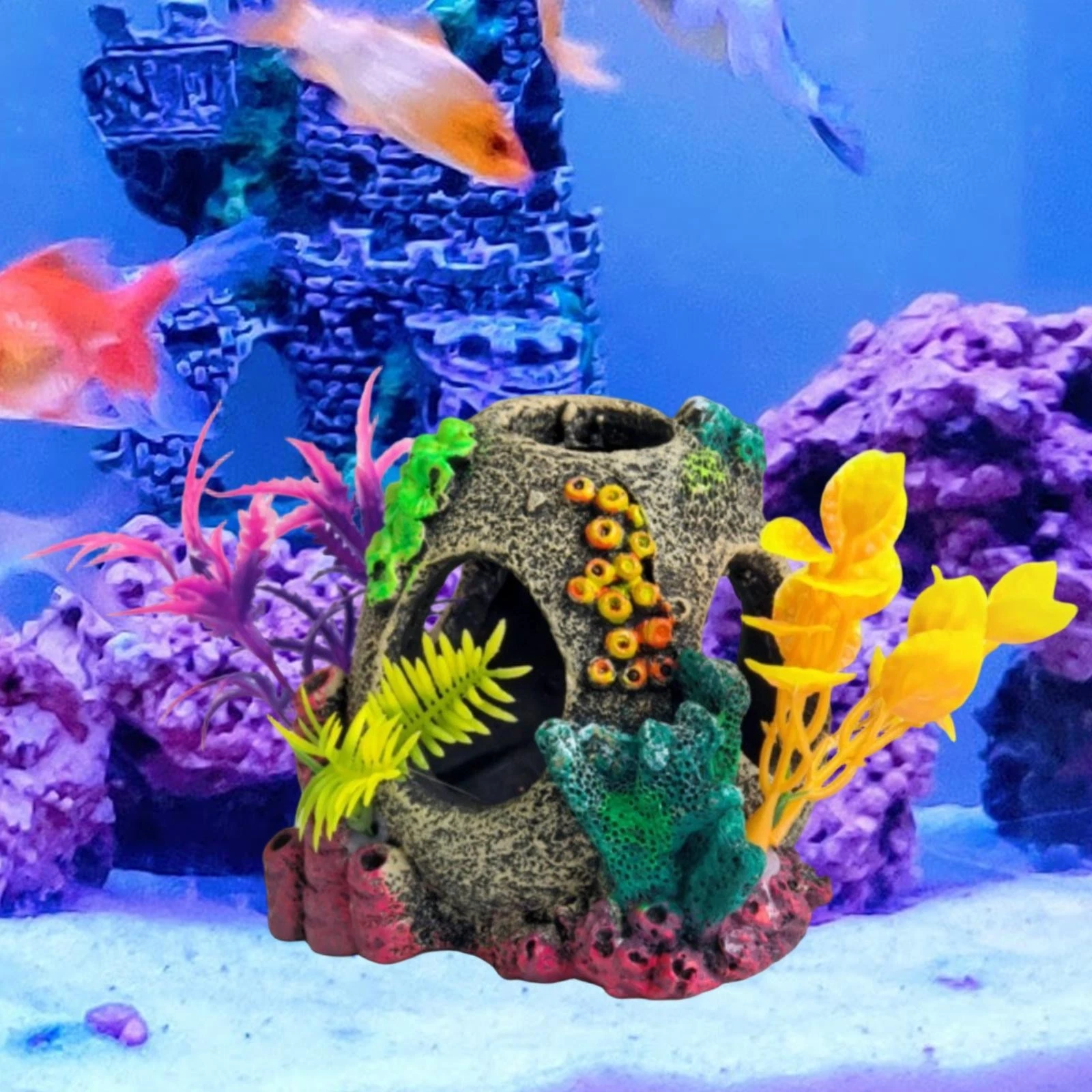 Fish Tank Decor Cave Vivid Practical Accessories Portable Versatile Ornament
Opens in a new window o