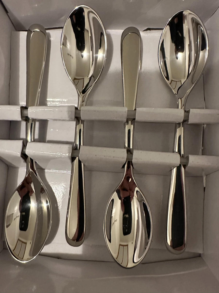 Alessi Set 4 Cucchiai Da Dessert – Acciaio Inox 18/10, Lucidato A Specchio, Design Marcel Wanders