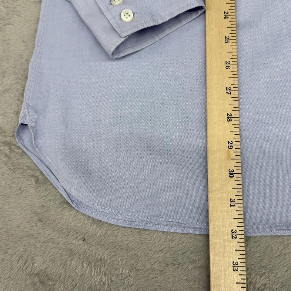 Camisa De Colección Turnbull & Asser Para Hombre XL Azul Abotonada Oxford Inglaterra 00s Foto 3 de 4