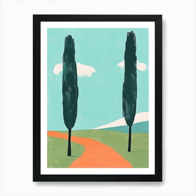 Cypress Trees 10 Art Print Framed W Framed Wall Art Poster Canvas Print Picture