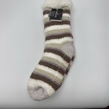 NEW Cuddl Duds Sherpa Lined Lounge Socks Slip Resistant Bottom Ladies Size 4-10