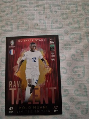 Topps EURO EM Germany 2024 Trading Card RT 2 - Randal Kolo Muani - Raw Talent