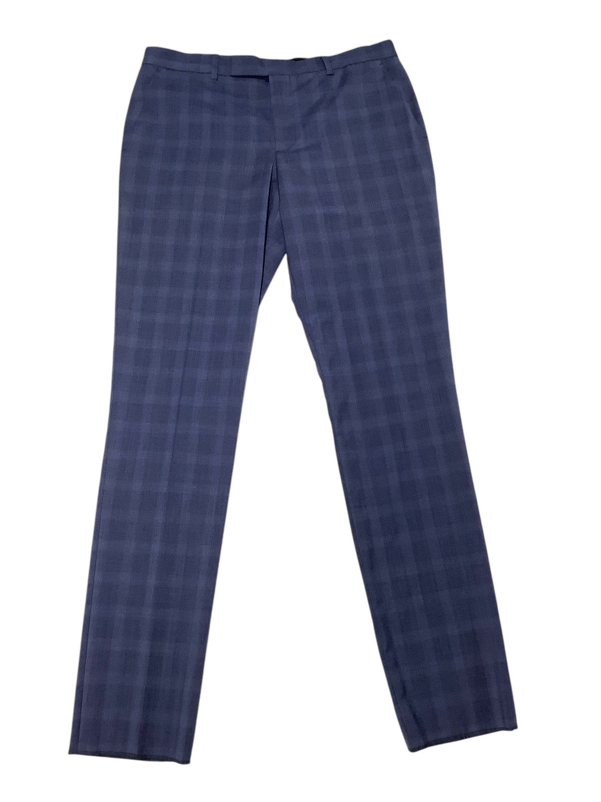 Paul Smith Mens Extra-Slim fit Wool Dress Pants Size 34 Blue Plaid 14990₽