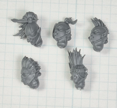 Warhammer 40k Aeldari Voidscarred Corsairs Voidreavers Masked Heads x5 Bit Lot