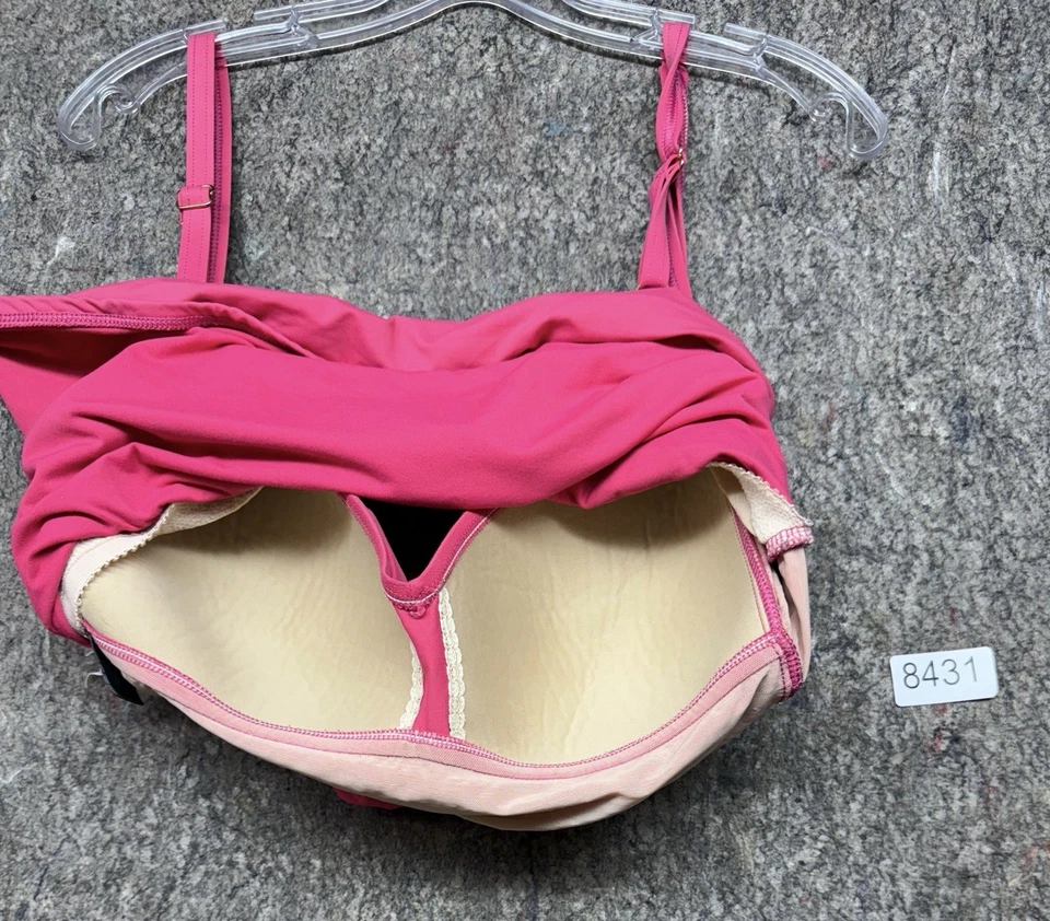 La Blanca Swim Tankini Top Fuchsia Padded Beach 18W - Image 3 of 4