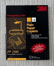 NEW 3M Transparency Film PP 2500 100 Sheets 8.5x11 for Plain Paper Copiers