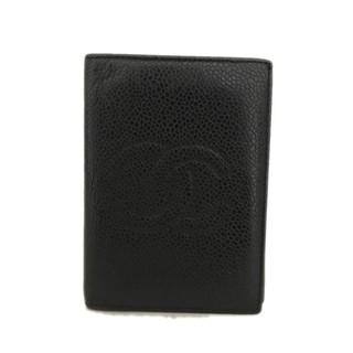 EGA CHANEL CC Logo Grained Calfskin Card Case Holder Short Purse/3CE1207