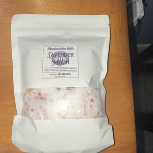 Organic Dose Manifestation Salts Lavender Moon Bath Salts, Lavender Scent 21 oz