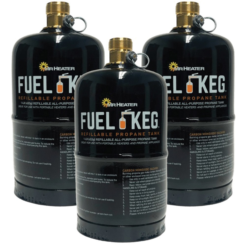 Mr Heater Refillable 1lb Fuel Keg - Durable Stainless Steel Easy-Refill 19090₽