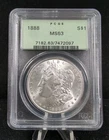1888 P S$1 Morgan Silver Dollar PCGS MS63 OGH #7971A