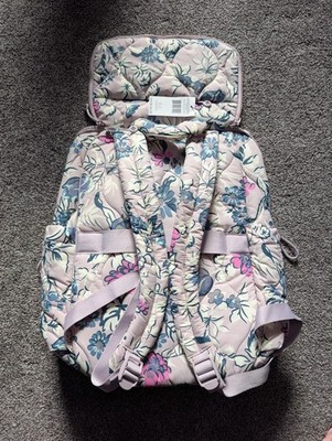 NWT New Vera Bradley Featherweight Commuter Backpack Fresh-Cut Floral Lavender