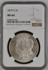 1879 S United States Morgan Silver Dollar NGC MS 64