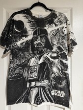 vintage Star Wars Darth Vader all-over print short-sleeve T-shirt Sz L