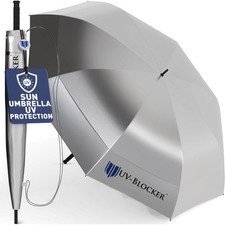UV-Blocker 62" UV Sun Protection Golf Umbrella - Double Canopy Vented