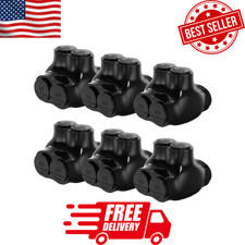Insulated Multi Tap Connector 3/0-6 AWG 2 Port Connectors Dual Entry 7/32