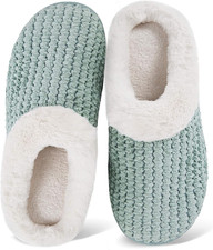 Women's Slippers Comfort Memory Foam House Slippers Plush Lining Bedroom Shoes f
