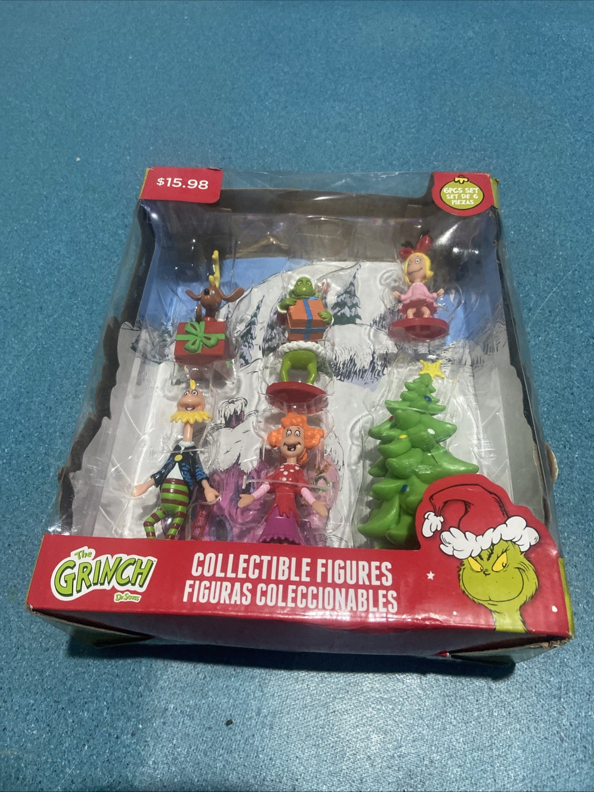 Dr Seuss' The Grinch Who Stole Christmas 6 Piece Boxed Figurine Set Vinyl
