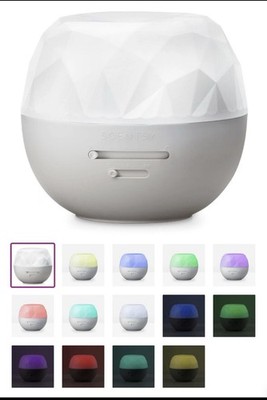 Scentsy FLEUR GRAY DELUXE DIFFUSER W/ Essential Oil Color changing LED Rainbow