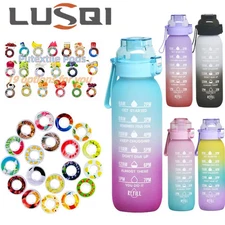 1LGradient Scale Flavor Water Bottle With 2Pods Scent Water Cup Fragrant K