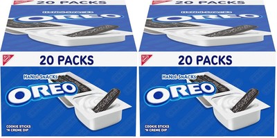 Handi-Snacks OREO Cookie Sticks 'N Creme Dip Snack 20 Count (Pack of 2) 