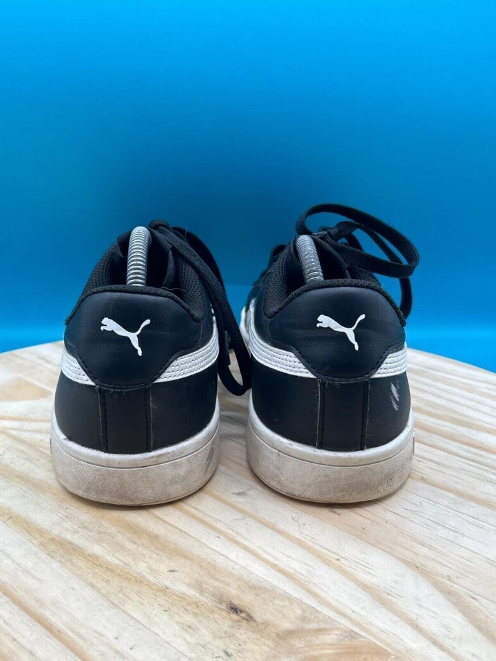 Puma Smash V2 374513-04 Athletic Men's Sz 9 Black Leather Lace Up Sneakers - Image 3 of 4