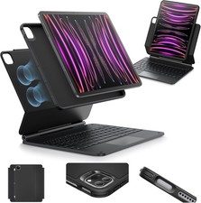 ESR iPad Pro 12.9 Case with Keyboard, Easy-Set Magnetic Stand, Portrait