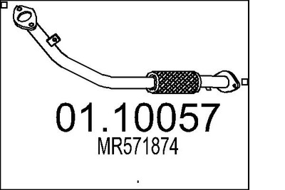 MTS 01.10057 Exhaust Pipe for MITSUBISHI