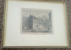 VTG FRAMED PHOTO PRINT "RATHAUS VON MUEHLHAUSEN" WITH LETTER TO CONSUL HARLAN — photo 1