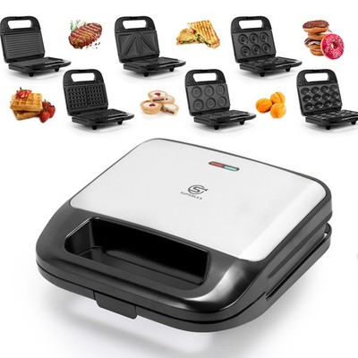 SUPERLEX 6 in 1 Sandwichtoaster Kontaktgrill Waffeln Sandwich Waffeleisen Maker