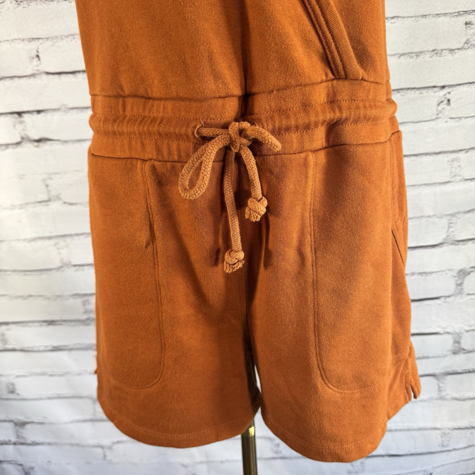 Universal Thread Burnt Orange Wrap Romper Womens … - image 3