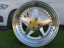 4 x 17 Inch 4X100 Ferrari 348 Style Chrome Roues pour Toyota, Honda, BMW, Mazda