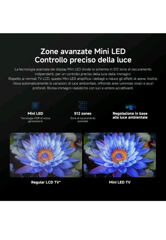 Smart Tv Xiaomi Android 32"pollici 2025 4k LED32"QLED inch, Dolby Vision, Wi-Fi - Immagine 4 di 4