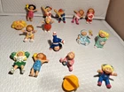 Vintage 1984 Cabbage Patch Kid Figures Lot of 15 Mini Figurines Rubber 80s
