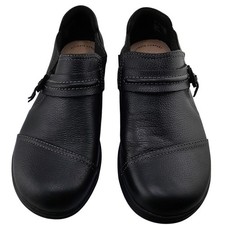 Clarks Women's Cheyn Madi Black Leather Slip On Loafers Shoes SZ 7.5 M 61246006